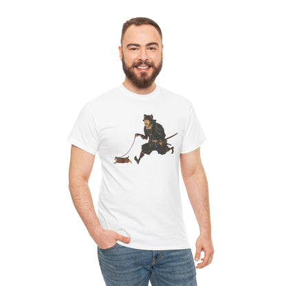 Samurai Walking Cat T-Shirt