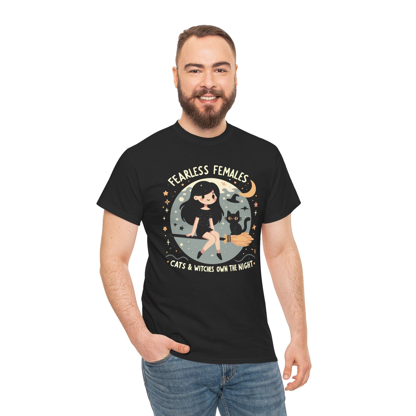 Fearless Females: Cats & Witches Own the Night T-Shirt