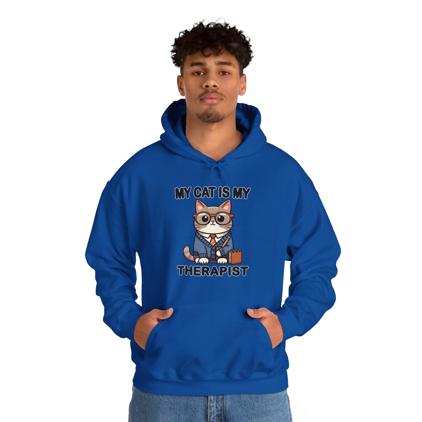 My Cat is My Therapist Gender-Neutral Hoodie