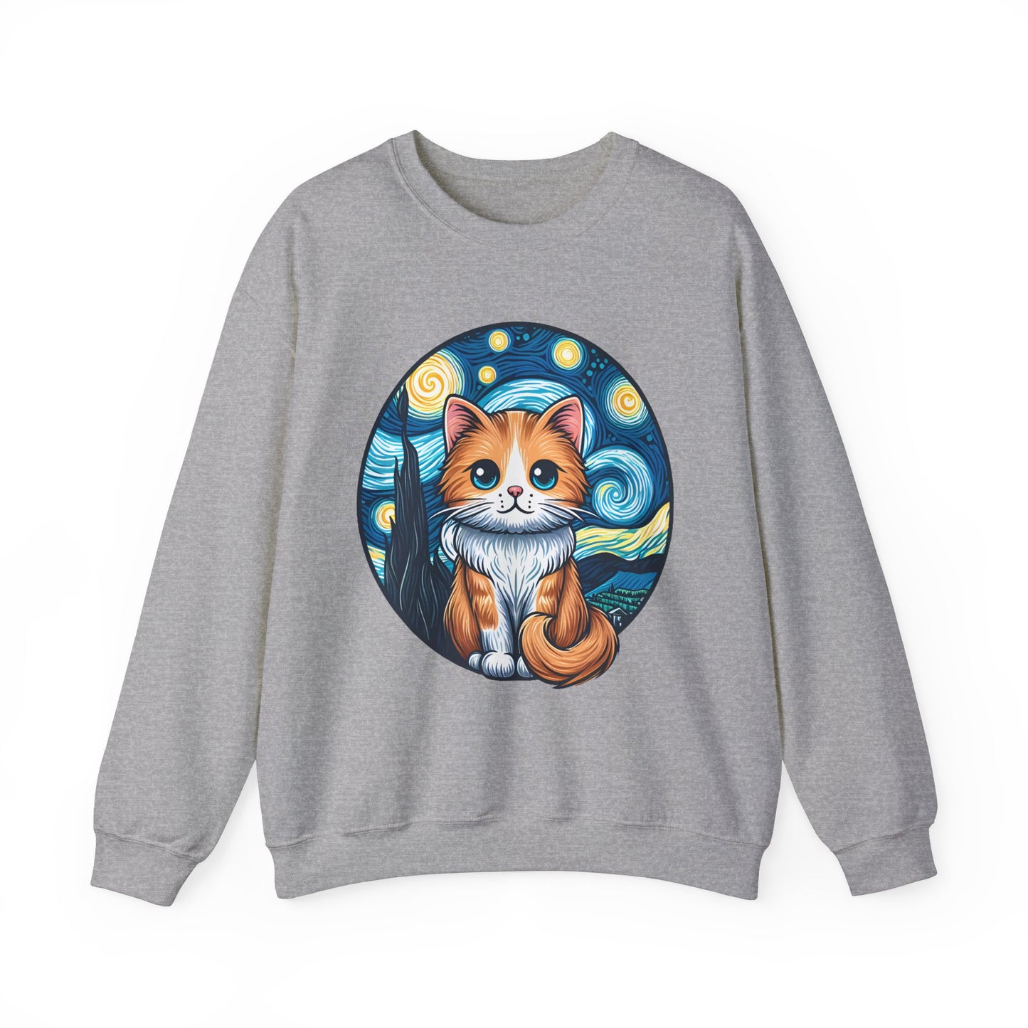 Van Gogh Cat Sweatshirt