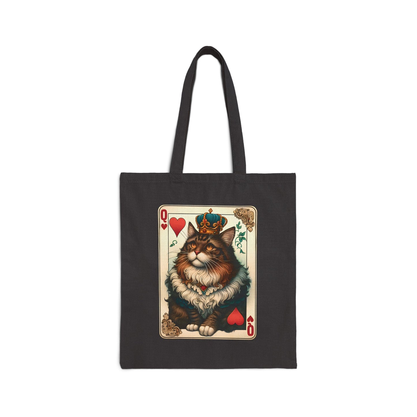 Queen of Hearts Cotton Canvas Tote Bag