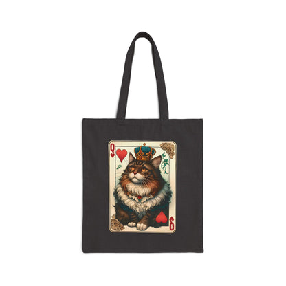 Queen of Hearts Cotton Canvas Tote Bag