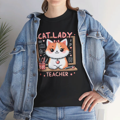 Cat Lady Teacher T-Shirt