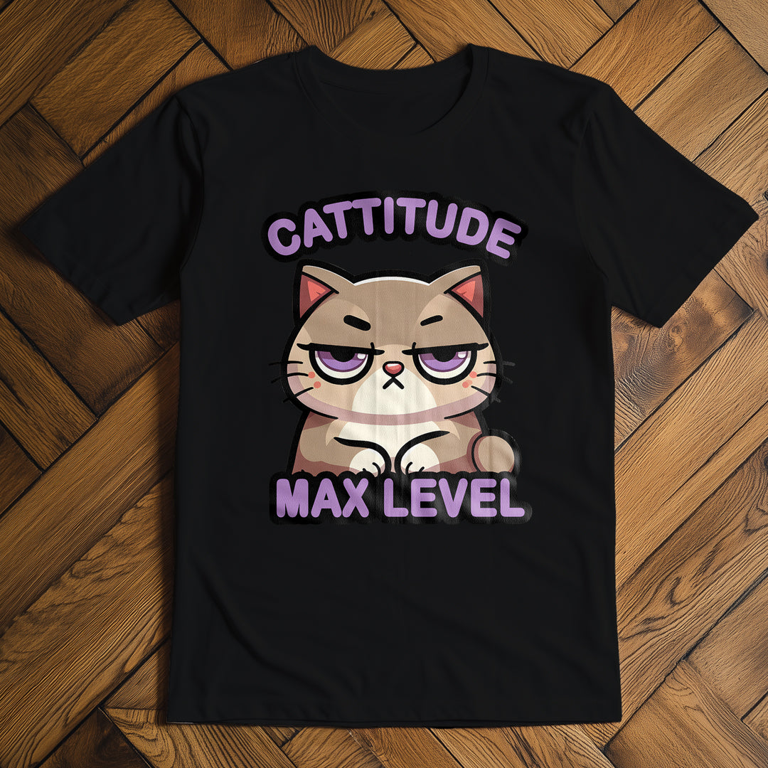 Cattitude Max Level T-Shirt