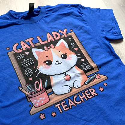 Cat Lady Teacher T-Shirt